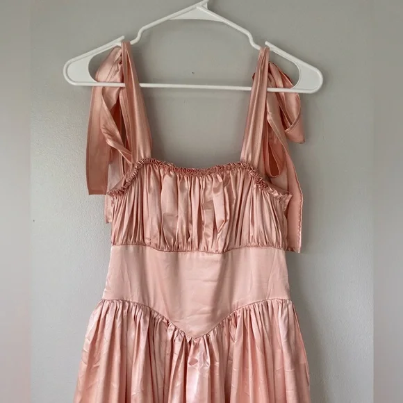 Pink Satin Princess Dress - Picture 2 of 7